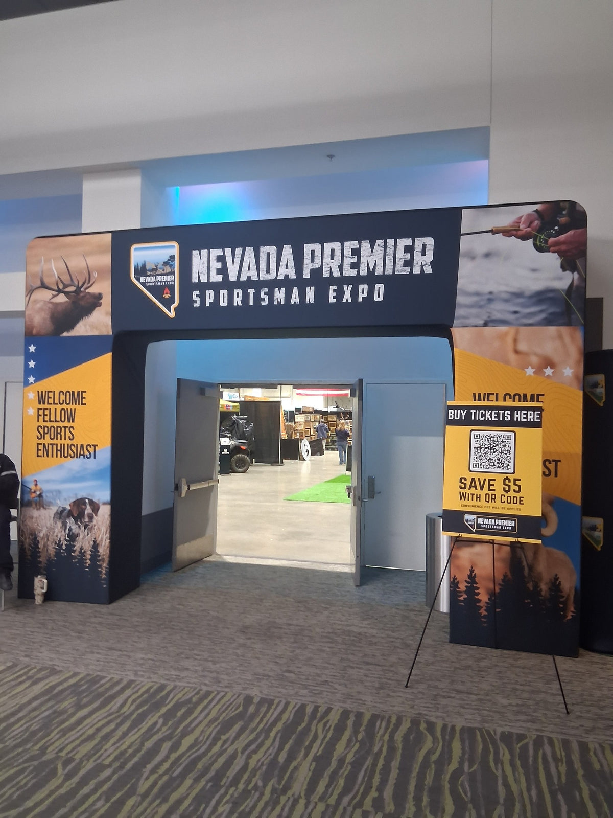 Entrance arch of the Nevada Premier Sportsman Expo